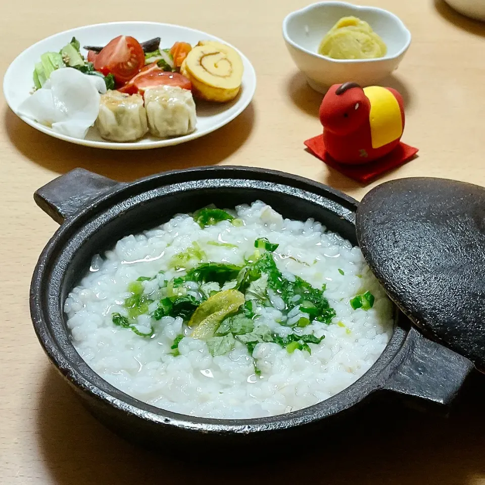 夜だけど 7じゃないけど 七草粥|FIKA789さん