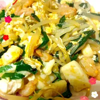 シーフードニラ玉炒め‼️🍺( ¯꒳​¯ )ᐝ|miiina・＊・さん