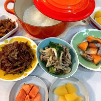 お粥とおかずいろいろ