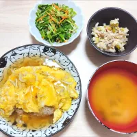 2026 0107　しらす卵の和風あんかけオムライス　豆苗ナムル　卯の花　大根とわかめのお味噌汁|いもこ。さん