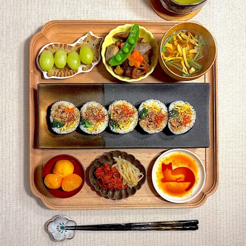 「李錦記 コチュジャン」を使ってみたSnapdishの料理・レシピ写真:キンパの献立