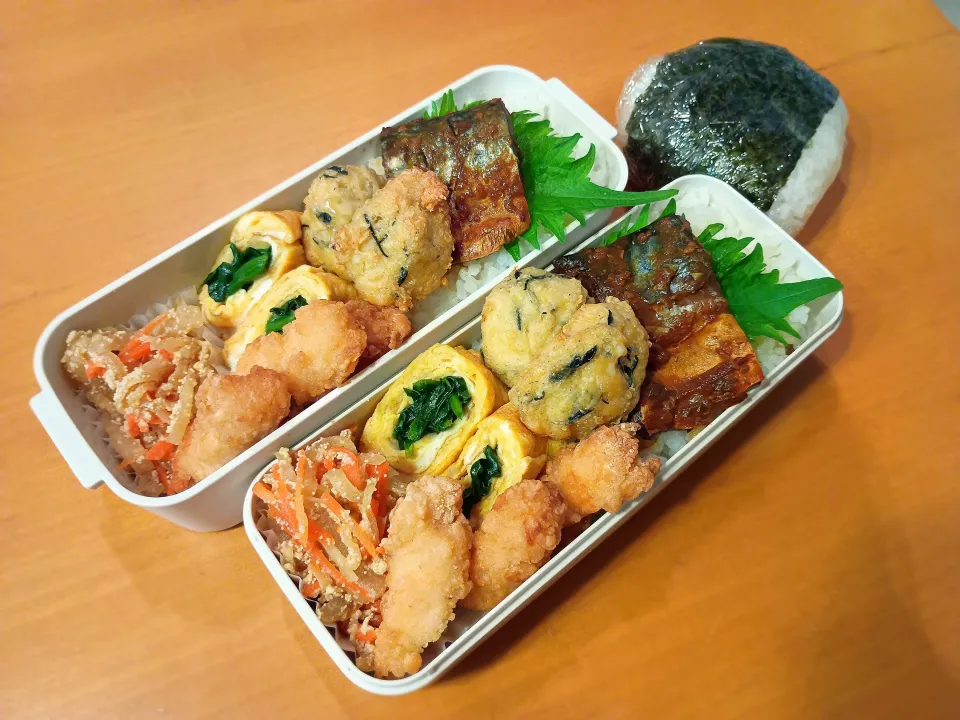 次男弁当&おにぎり|tamagomagomagoさん