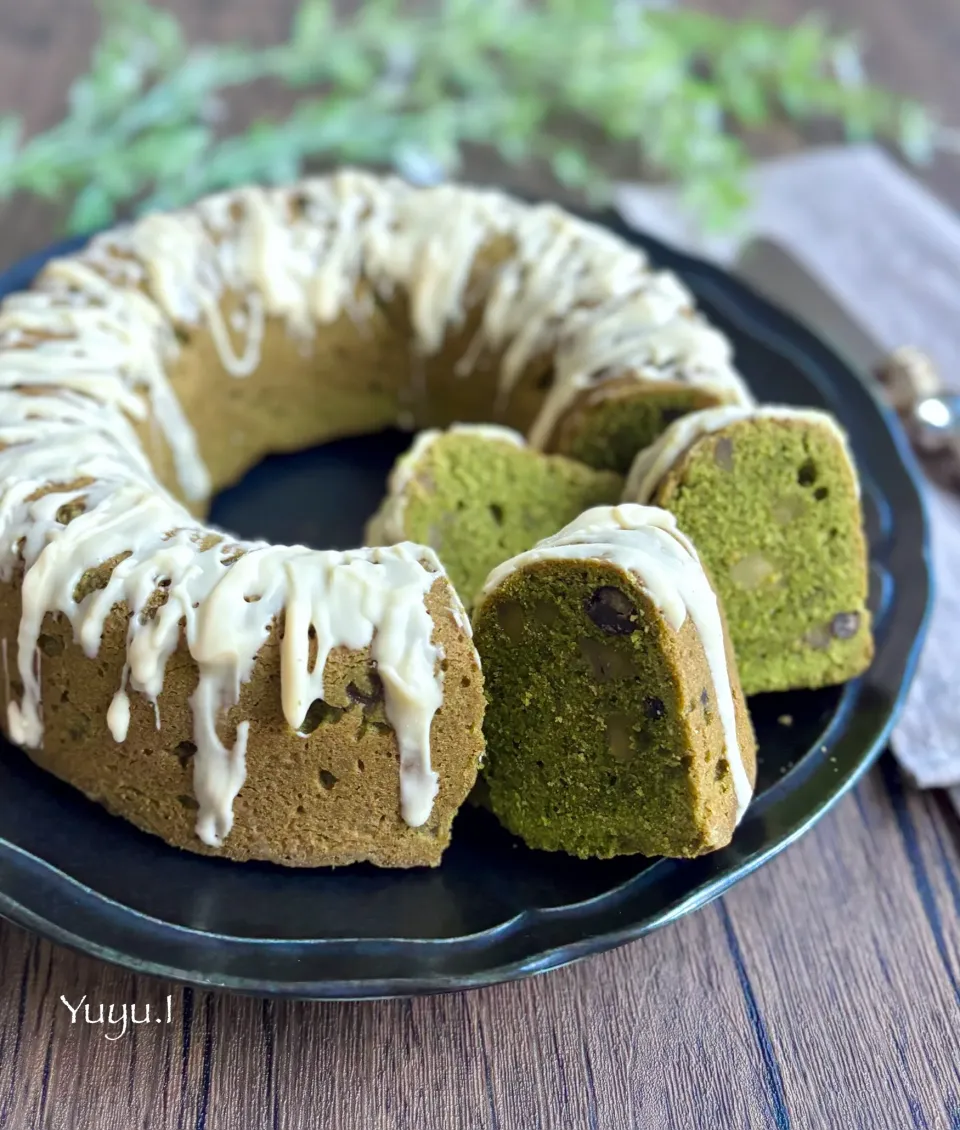 栗と甘納豆の抹茶パウンドケーキ|ゆーこどんさん
