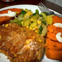Pork Chop with sweet potatoes and vegetables|Laki Maikaʻiさん