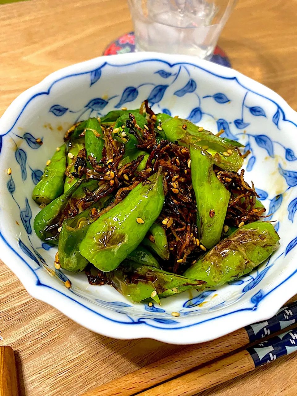 ししとう＆ちりめんジャコの甘辛炒め|単身赴任のっちさん