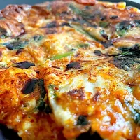 もっちもち豆腐キムチチーズチヂミ♡|ぴろぴろさん