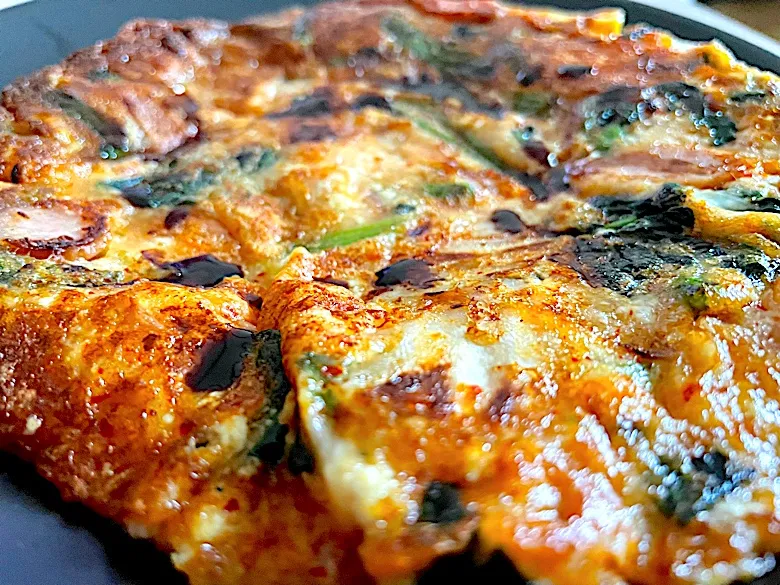 もっちもち豆腐キムチチーズチヂミ♡|ぴろぴろさん