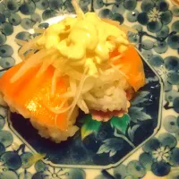 オニオンサーモン寿司風|キムコさん