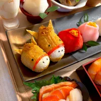 お馬の親子のいなり寿司