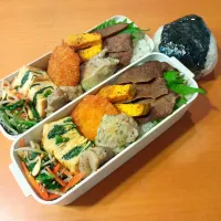次男弁当&おにぎり|tamagomagomagoさん