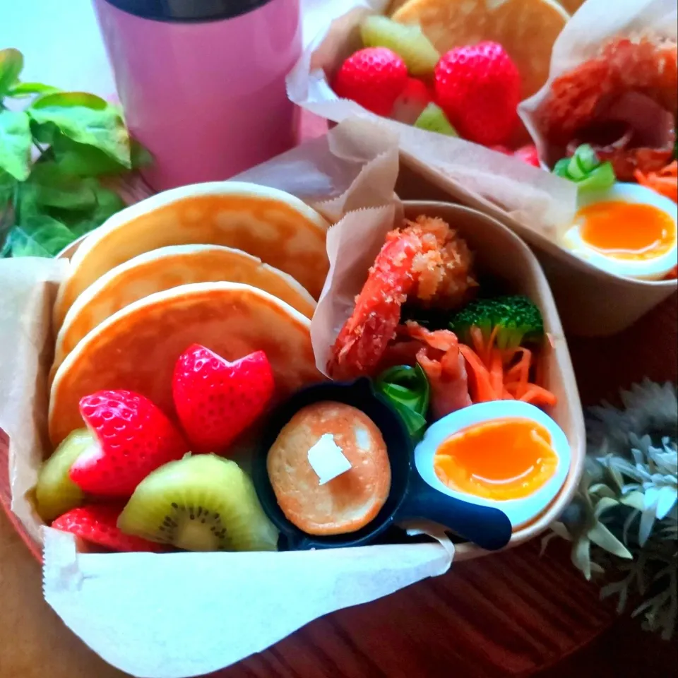 パンケーキ🥞弁当|さらママさん
