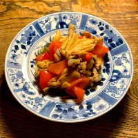 鶏スペアリブ、パプリカ、シメジの甘酢煮|Moray74さん