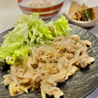 豚の生姜焼き。他|ぎんさん