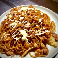 今夜は、もっちり太麺ソース焼きそばを頂きました😋👍🎵|ギムレットさん