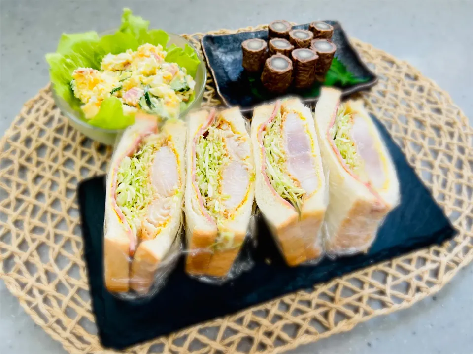 「パンガシウスのサンド＆牛肉ごぼう巻き」|バシュランさん