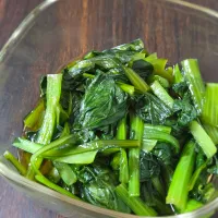 ちぢみ小松菜の蒸し煮|ぱんだのままんさん