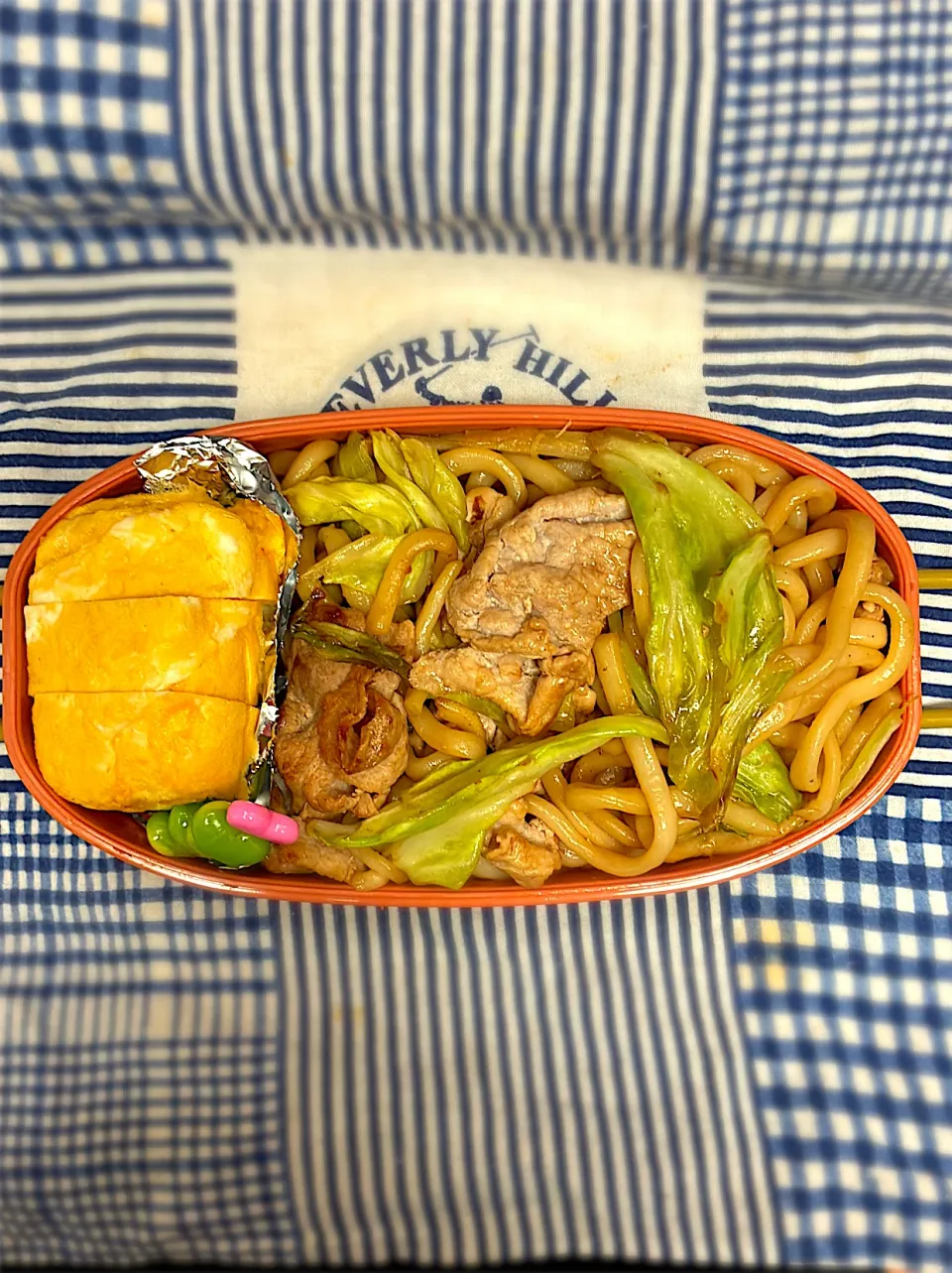 焼きうどんだし巻き卵弁当|ハリネズミさん