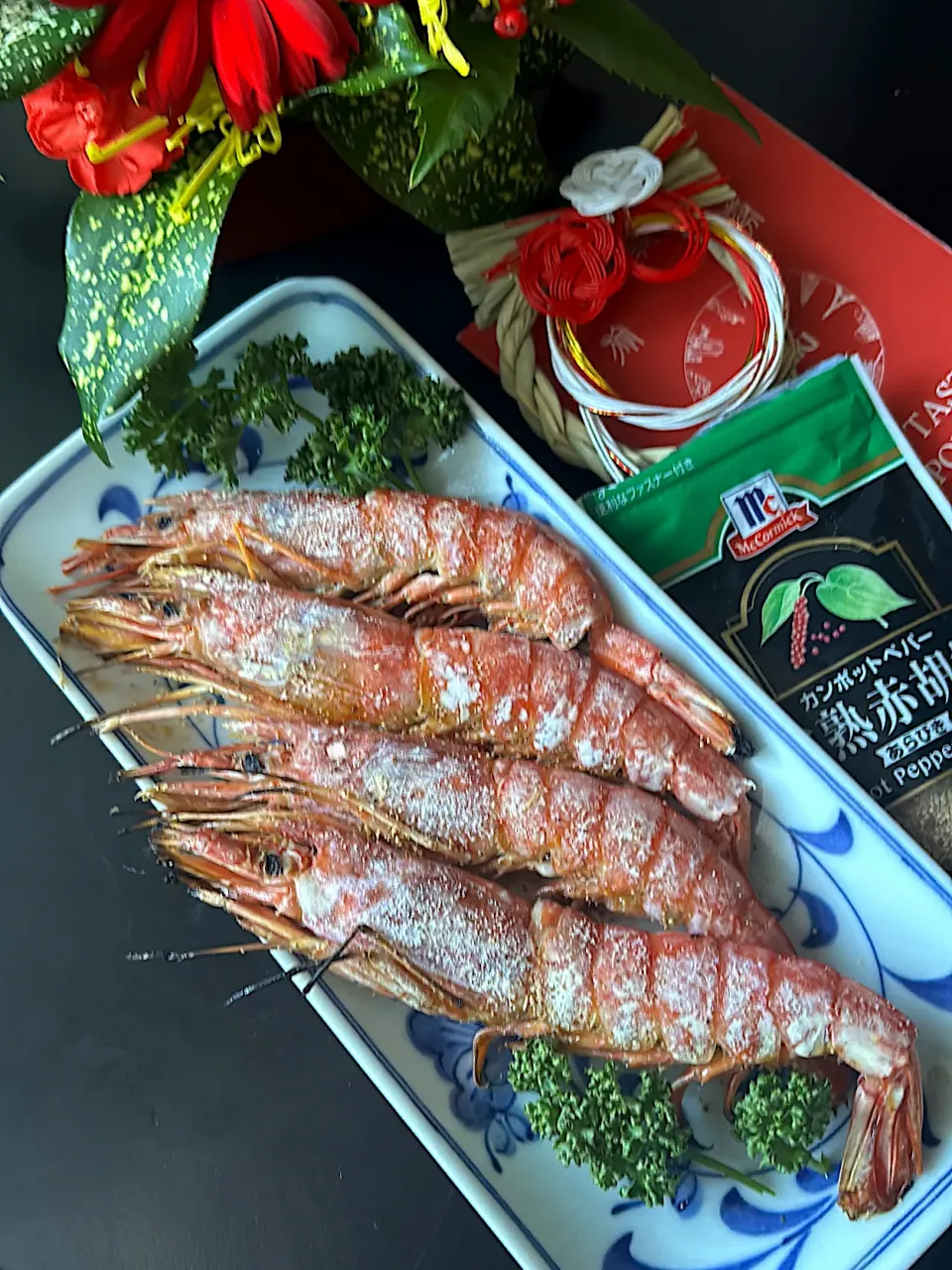 赤海老のスパイシー焼き|とんちんさん