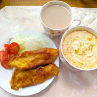 1/10の朝ごはん　フレンチトーストとシェントウジャン|卯月さん