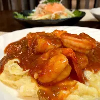 1/10 玉子で量増しエビチリ💗|あーるさん