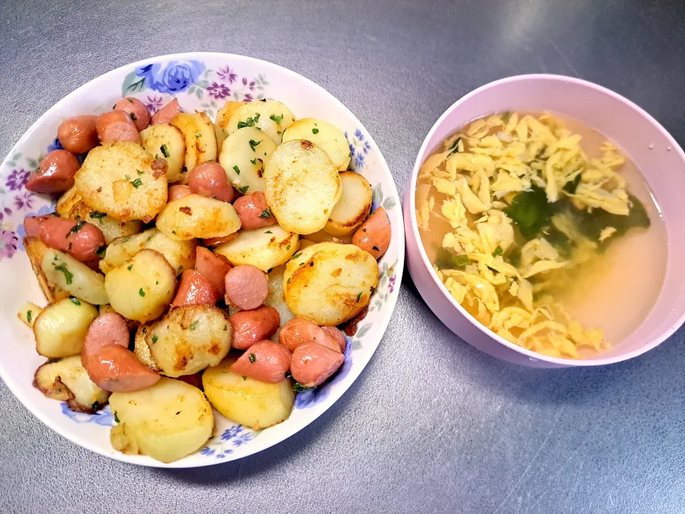 ジャーマンポテトと卵スープ|あゆなさん