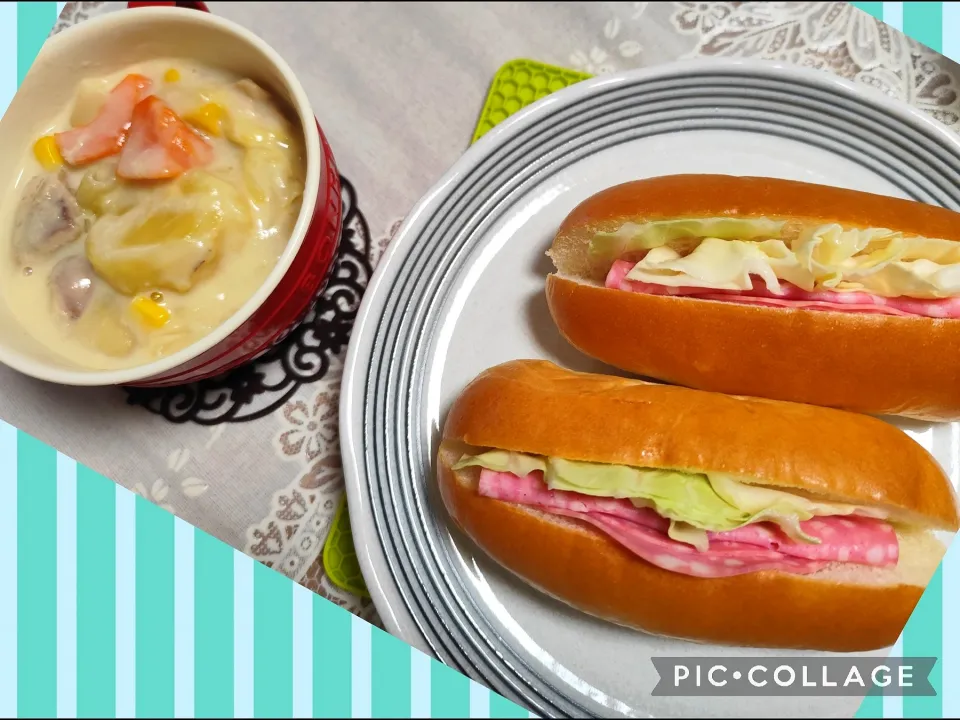 困った時には炊飯器シチュー、パンの夜ごはん|m.rafuさん