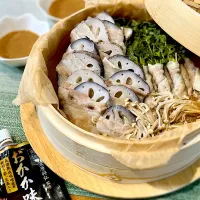 豆苗とれんこんの豚巻き|あゆさん