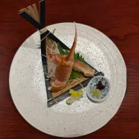 番外編:新年恒例かに道楽へ家族で行って来ました♪コースの中で一番美味しかったお刺身です。新鮮で甘くて最高でした。|ひぐっちさん