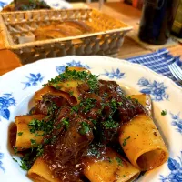 ブッフブルギニオン残でパスタ| かおポンさん