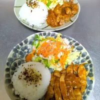 トンテキ＆サラダ|Riapple🍎さん