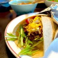 クリーミーポテトとミートソースのトルティーヤ|DKさん