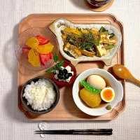 厚揚げと小松菜のそぼろ餡掛けの献立|すずさん