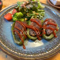 ピーマンの肉詰め|友さん