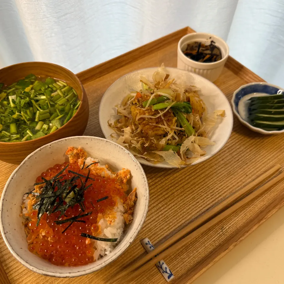 フーチャンプルーと鮭いくらの親子丼|pontalさん