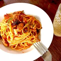 タコとむきアサリでペスカトーレ|あつしさん