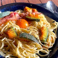 悪魔のカルボナーラ作ってみた🪺|ま〜てぃんさん