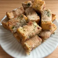 肉巻き厚揚げの海苔塩チーズ和え|わーさん