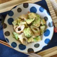 ｱﾎﾞｶﾄﾞとちくわの明太ﾏﾖ和え|まりおさん