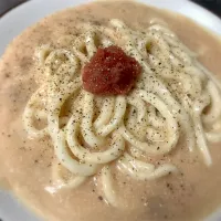 明太カルボナーラうどん|ゆめみどりさん