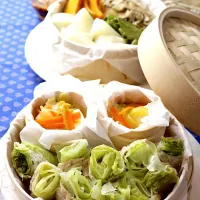 レタスの豚肉巻きの蒸籠蒸し|めいめいさん