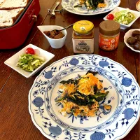 ブランチ♯ほうれん草卵♯レーズンパン♯ブルーノ♯ホットプレート|小松菜さん