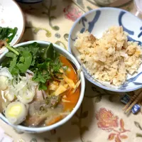 エノキご飯andミニラーメン🍜|Mahinaさん
