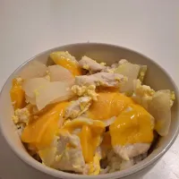 プチっと鍋の塩ちゃんこ鍋味を使ったチーズ卵クッパ風アレンジ|テツさん