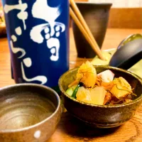 松前漬けに追加の数の子とタコぶつ　最後にごま油で風味付け|ともこさん