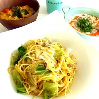 ツナとキャベツのペペロンチーノ🍝|C2★さん