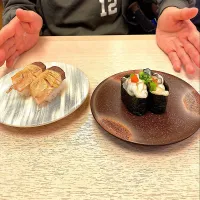 寒ブリ炙りと生牡蠣軍艦＠「地魚鮨  船主」(金谷港)|はやとさん