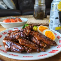 手羽中の黒酢煮|まりおさん