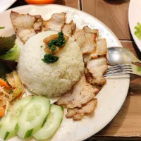 Grilled pork belly with broken rice 🍚🐷😋💯🤗❤️2nd time eat|🍒lynnlicious🍒さん