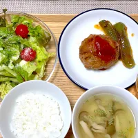 夕飯 ハンバーグ|ふわふわさん