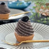 黒豆煮でモンブラン